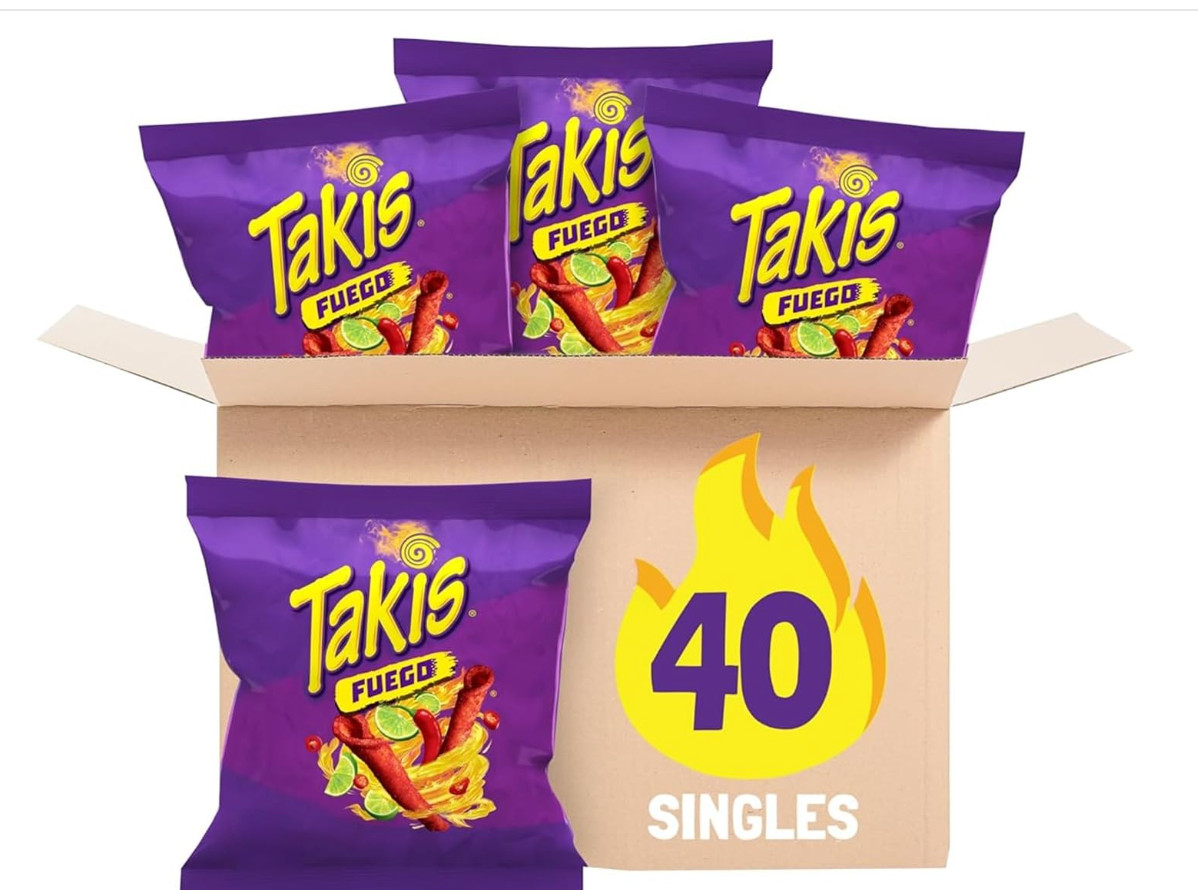 Takis Fuego 40 Count Snack Size Multipack – Extreme Spicy Rolled Tortilla Chips