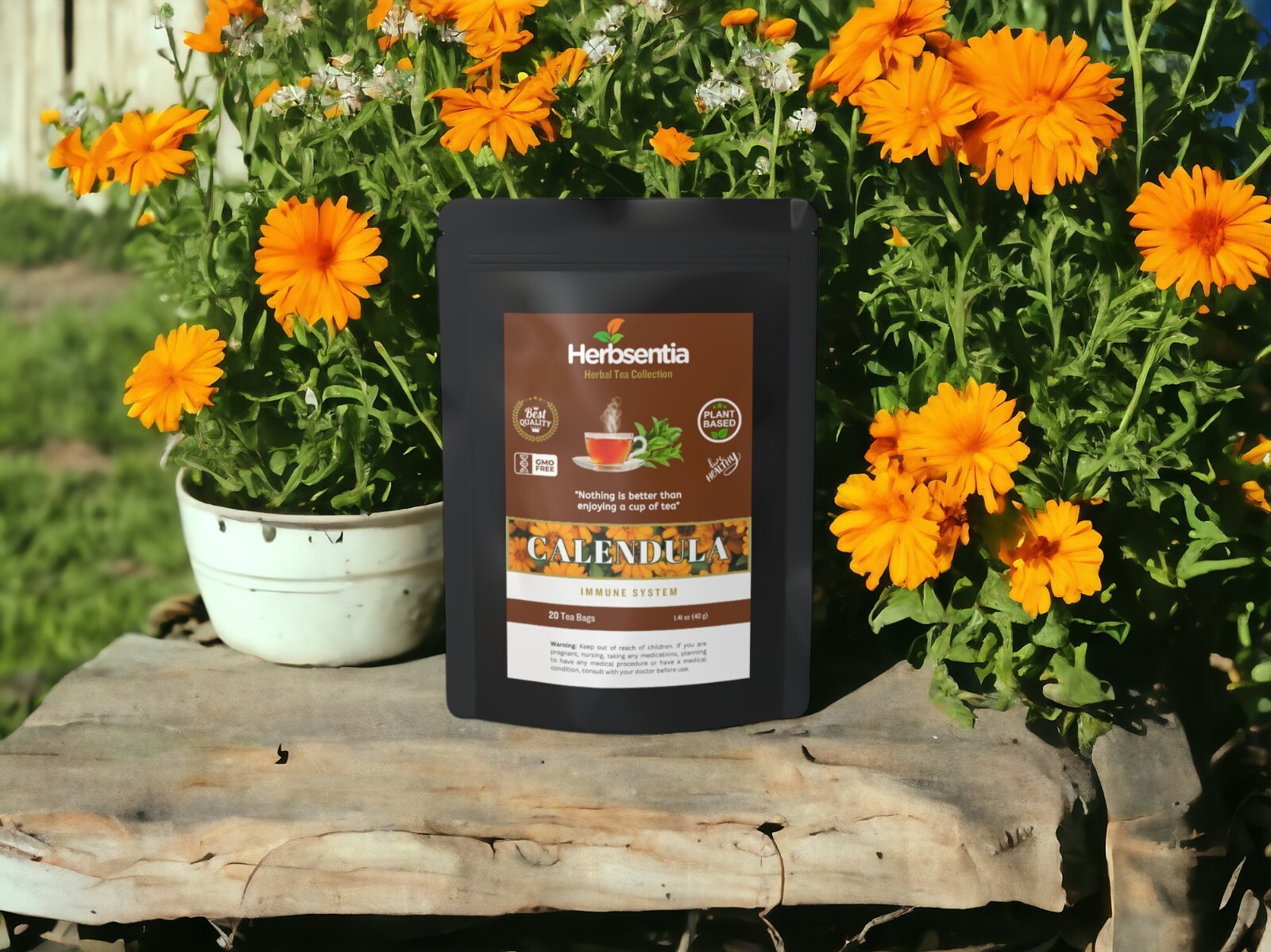 Herbsentia Calendula Tea – Skin and Immune System (Premium)