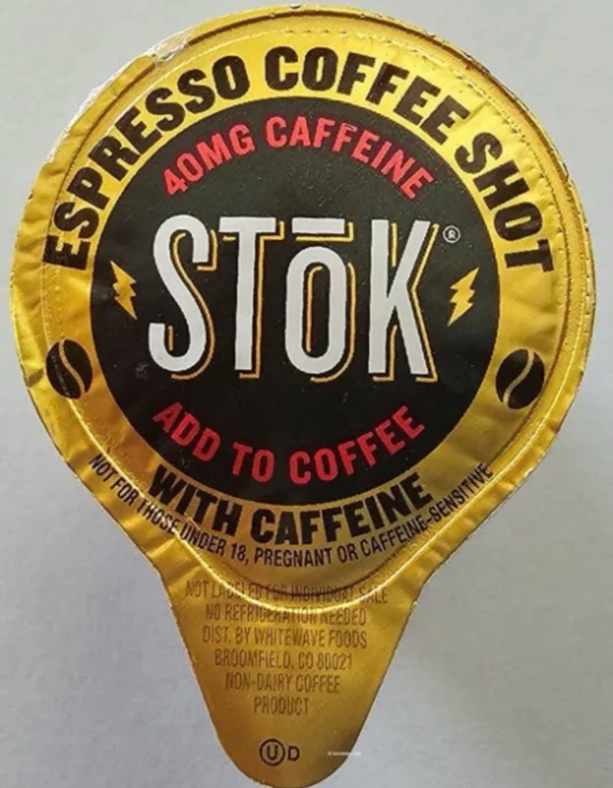 100 SToK Caffeinated Unsweetened Black Coffee Shots.