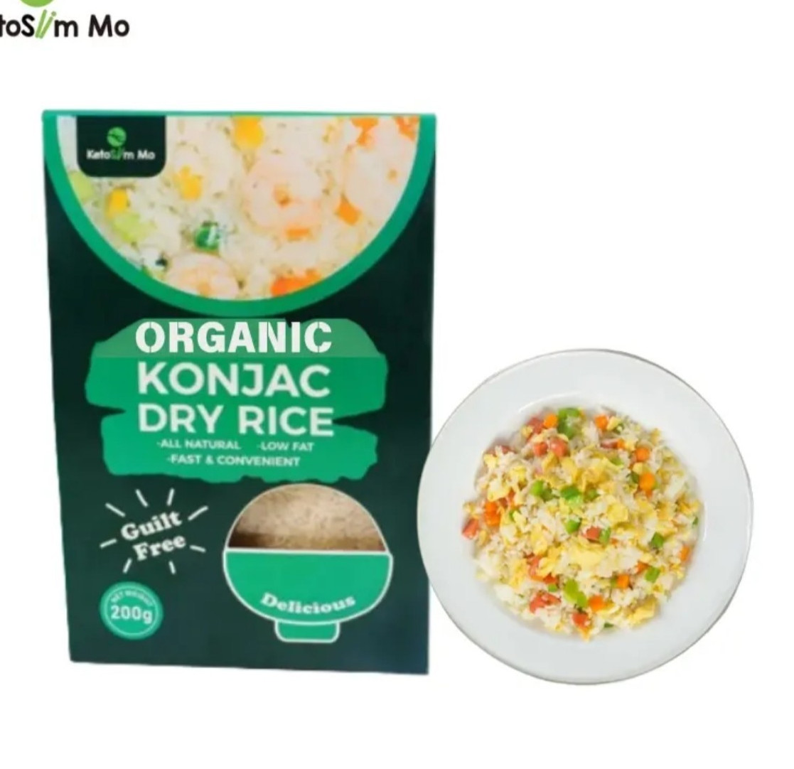 KetoSlim Mo Organic Konjac Dry Rice 200g – Gluten Free Vegan Low Fat Low Sugar