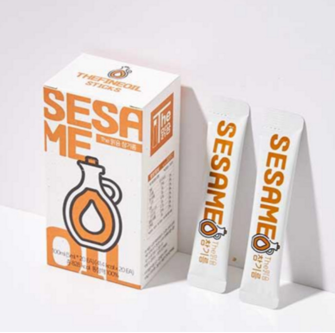 Korean Roasted Sesame Oil Single Serve Sticks 5ml 20-Count Portable Pack