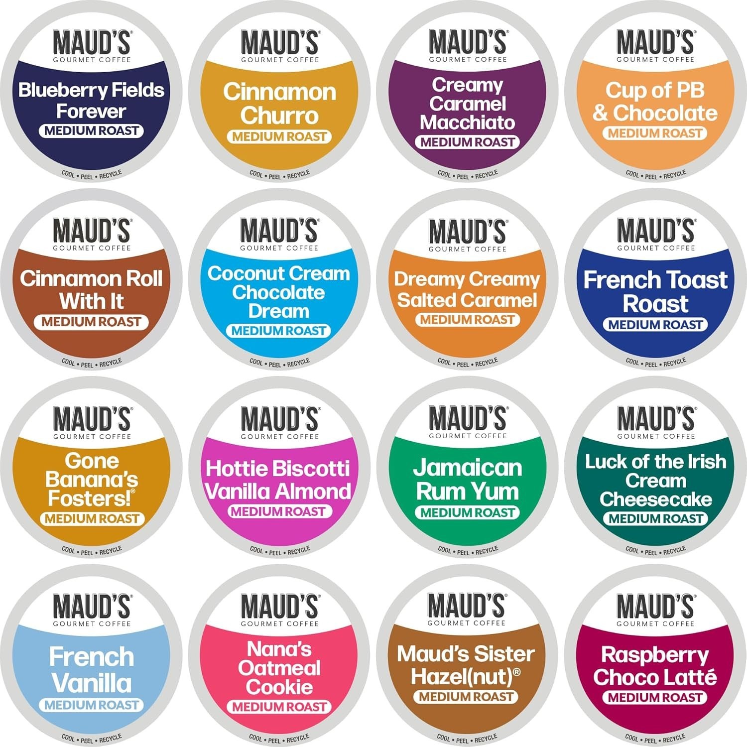 Maud’s Super Flavored Decaf Coffee Pods Variety Pack, 80 ct 16 Assorted Flavors