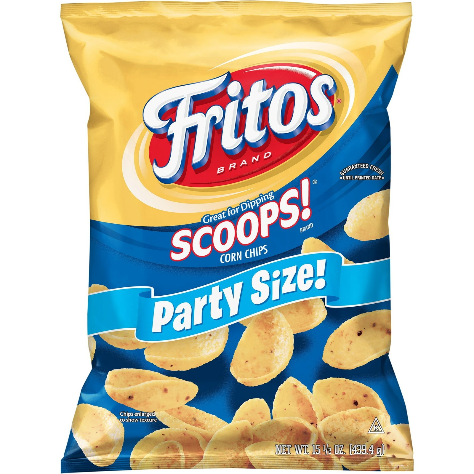 Fritos Scoops! Corn Snacks, Party Size, 15.5 Ounce Bag Single Bag Fast Shipping.