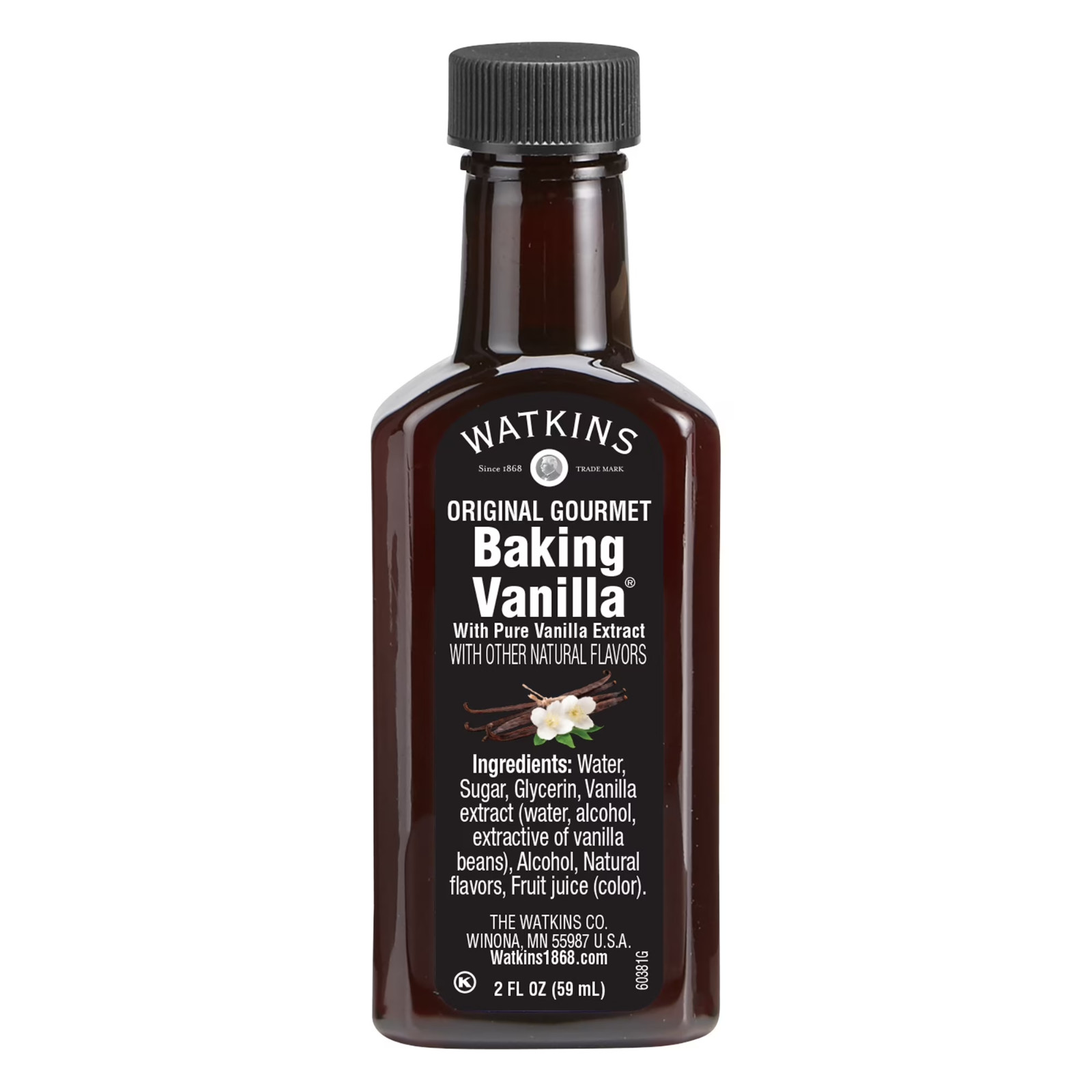 Watkins All Natural Original Gourmet Baking Vanilla Extract, 2 fl oz