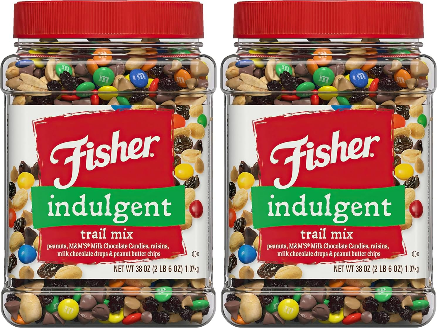 Fisher Snack Indulgent Bulk Trail Mix, 38 Oz (Pack of 1), Peanuts, Milk Chocolat