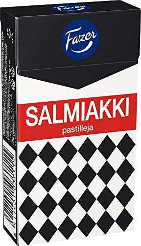 Salty Licorice Candy Salmiakki Pastille 40g Box Finnish Import Snack
