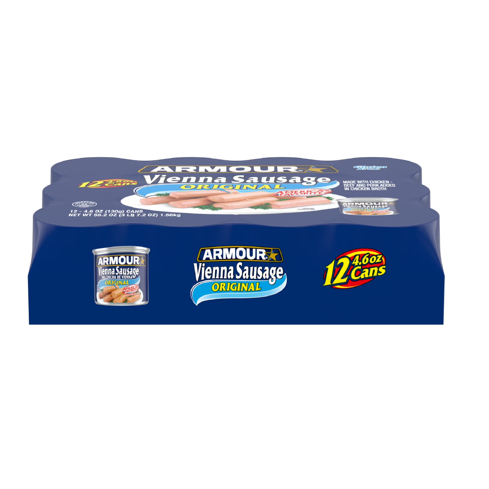 (12 Cans) Armour Original Vienna Sausage 4.6 oz