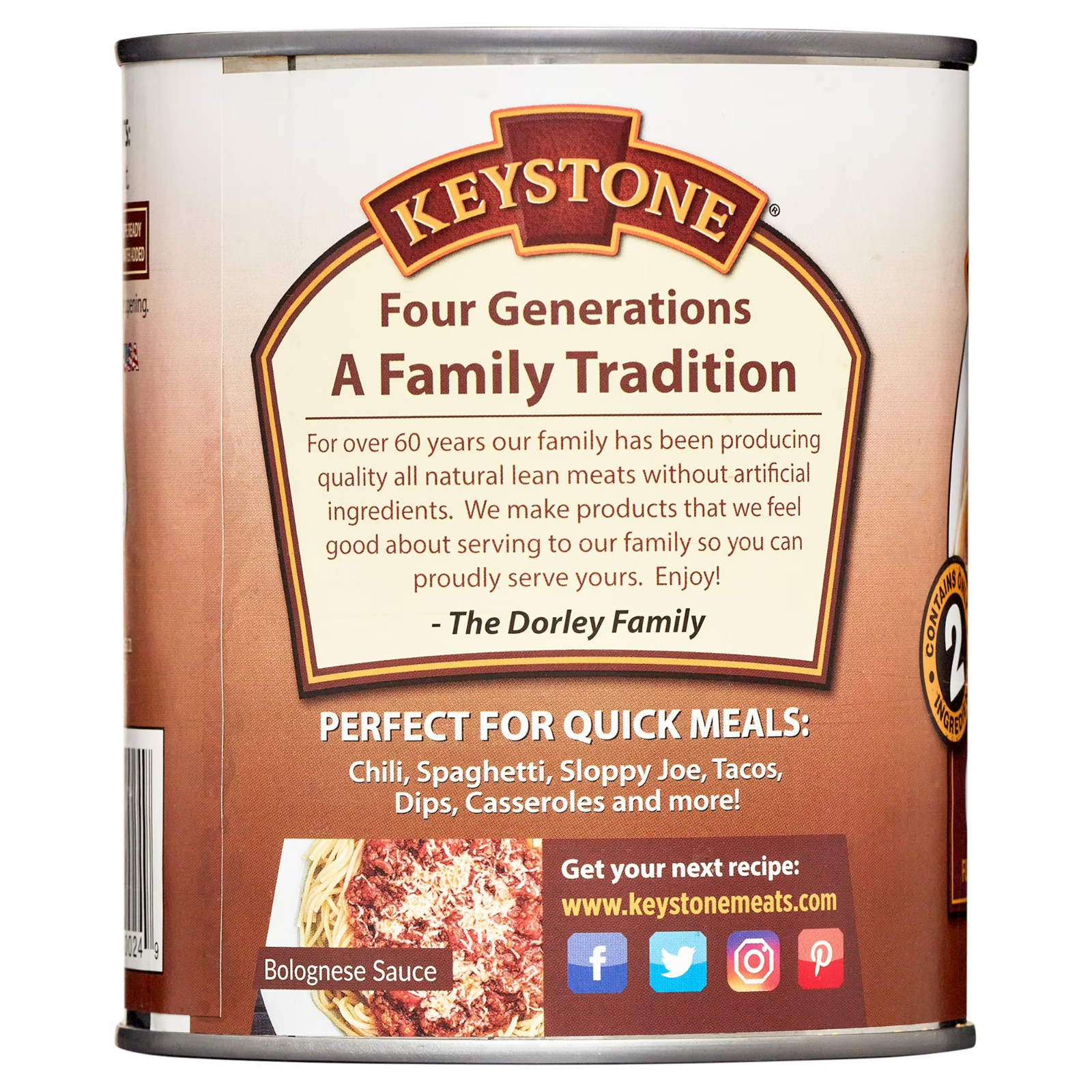 Free Shipping Keystone All Natural Ground Beef, 28 oz Can 3 cans