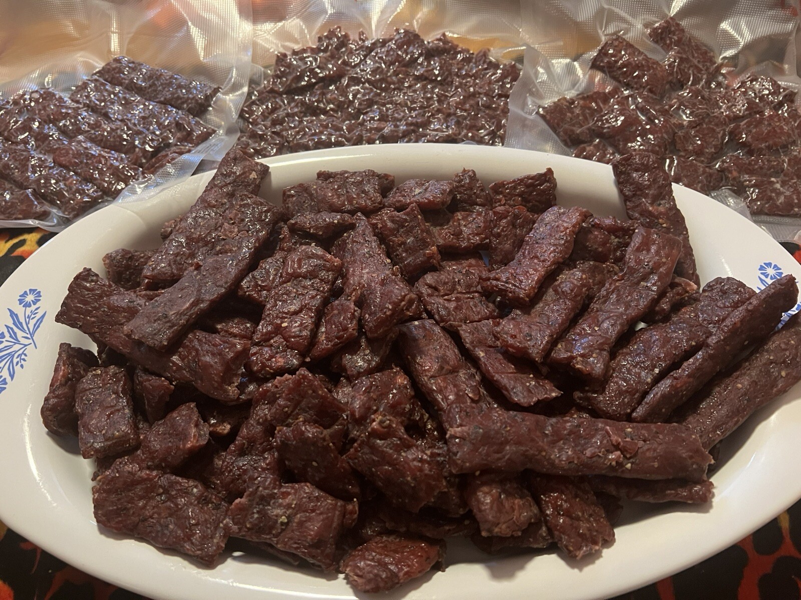3 LBS All 3 Flavs 1 LB HOT AND SWEET 1 LB Of BLACK PEPPER 1 LB OF DEATH BY JERKY