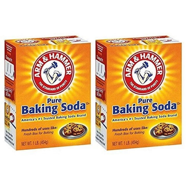 Arm & Hammer Pure Baking Soda Box 1 Lb ( 2 Packs ) Baking Cleaning Deodorizing