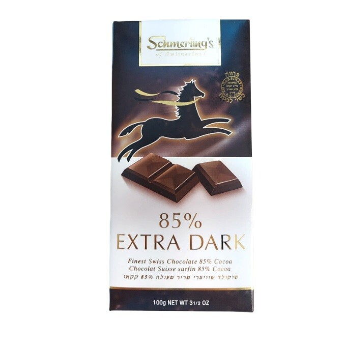 6x Schmerling’s 85% Dark Chocolate Bar, 100 Grams, From Israel, Kosher Certified