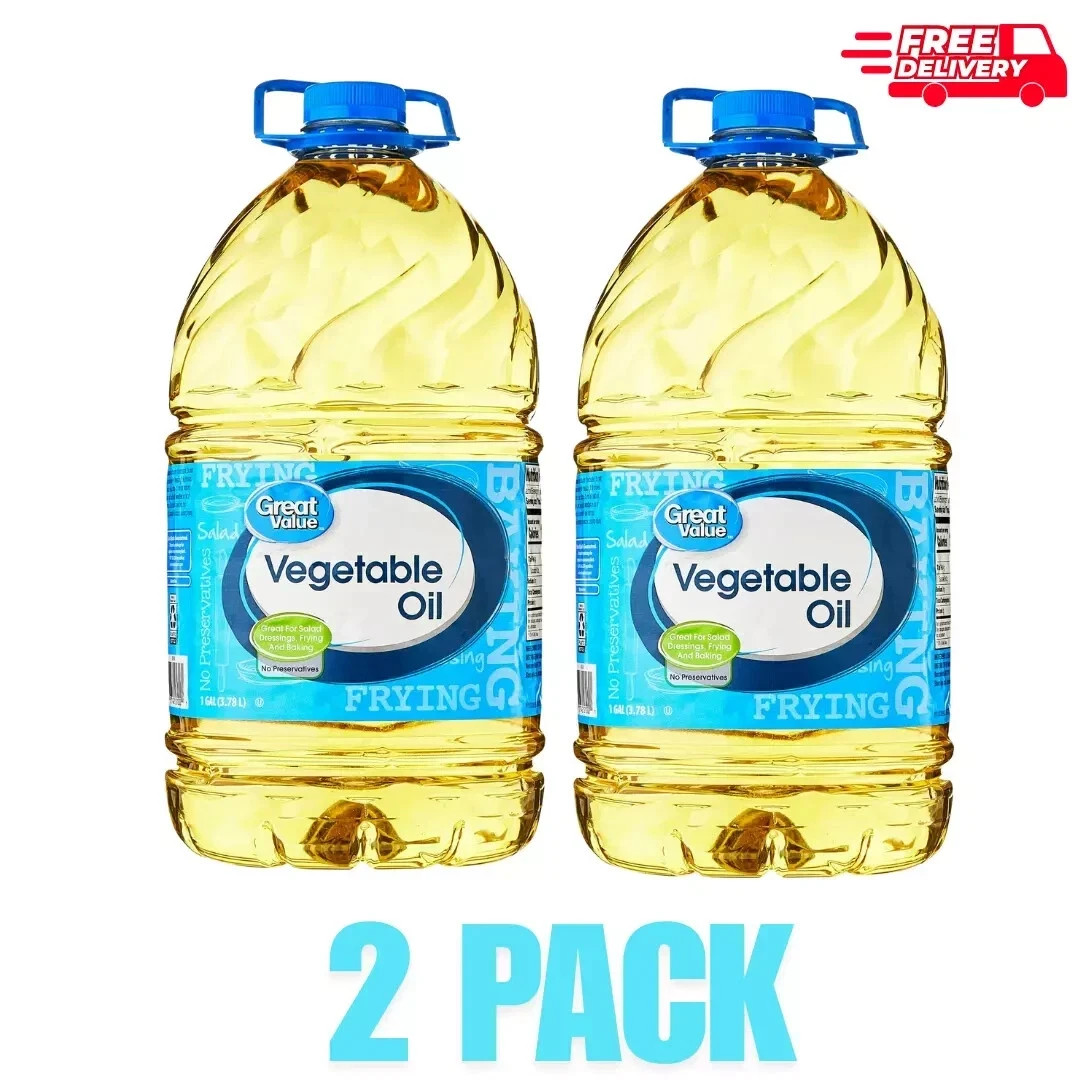 (2 pack )Great Value Vegetable Oil, 1 Gallon choice for all of your cooking New