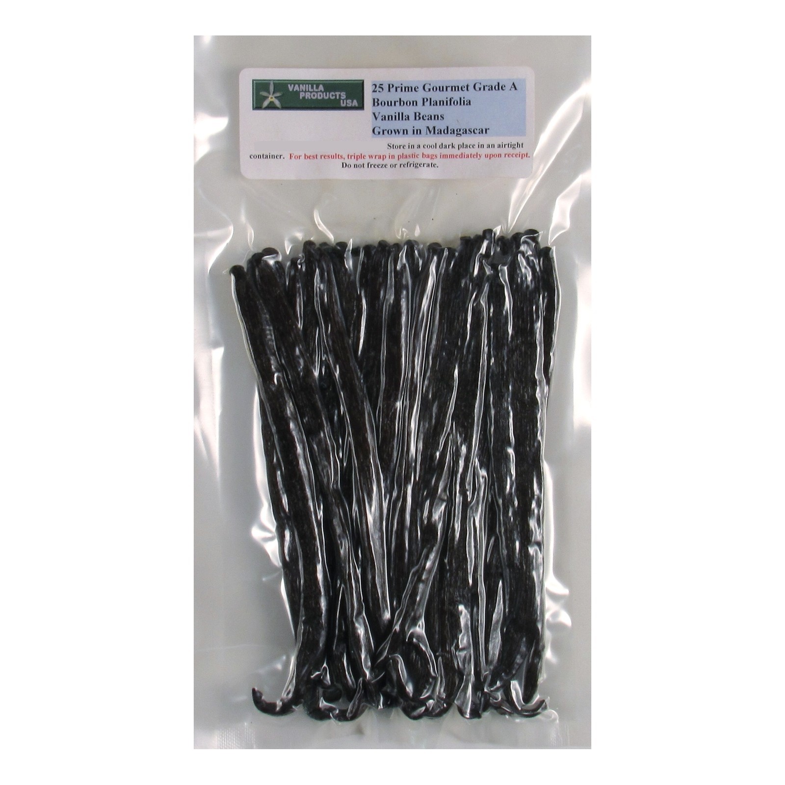 25 Grade A Prime Gourmet Madagascar Bourbon Vanilla Beans 6~7″