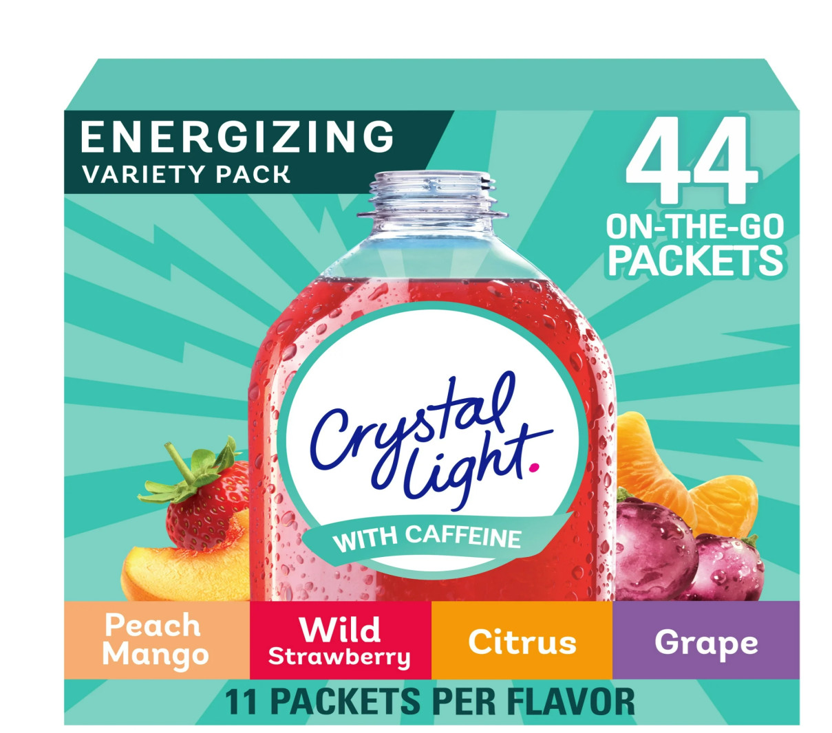 Crystal Light Energizing Variety Pack, 44 ct On-the-Go Packets