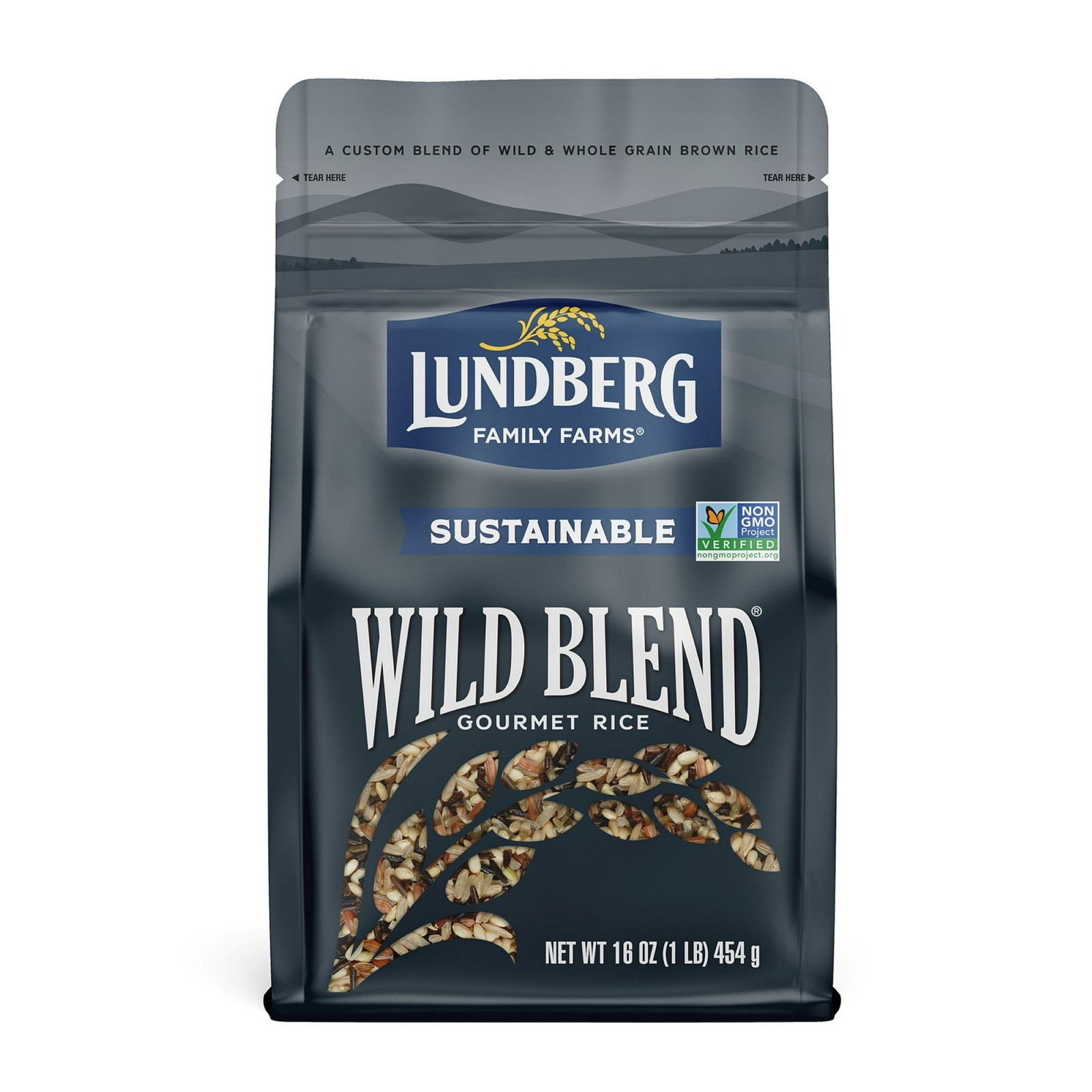 Lundberg Sustainable Wild Blend Rice – Gluten Free, Vegan, 1lb Resealable Bag