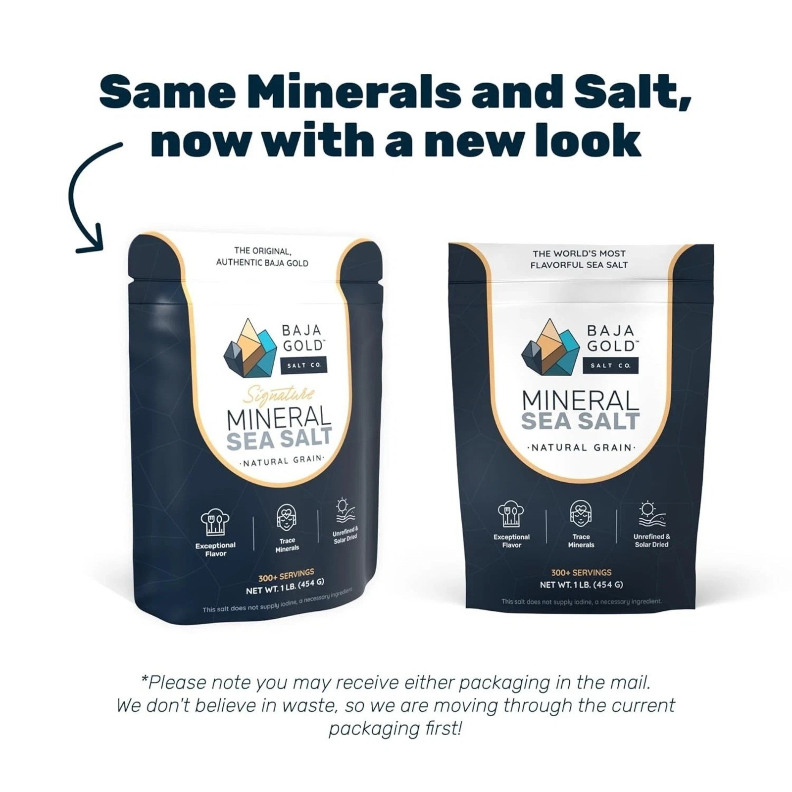Baja Gold Mineral Sea Salt Natural Grain Crystals 1 Lb Bag Organic Trace Mineral