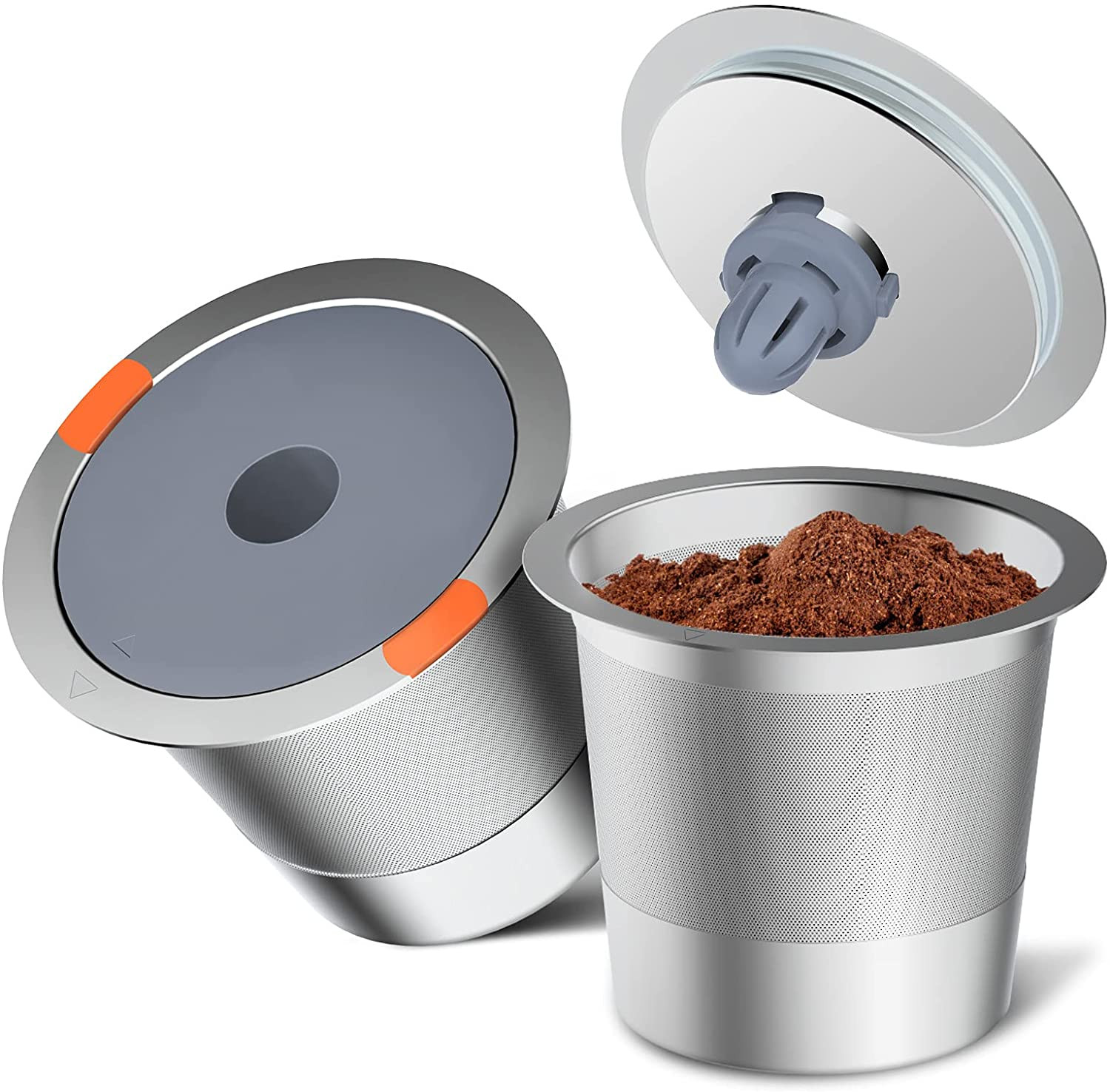 Noalto Reusable K Cups and Coffee Pods,Universal Stainless Steel K Cups for Keur