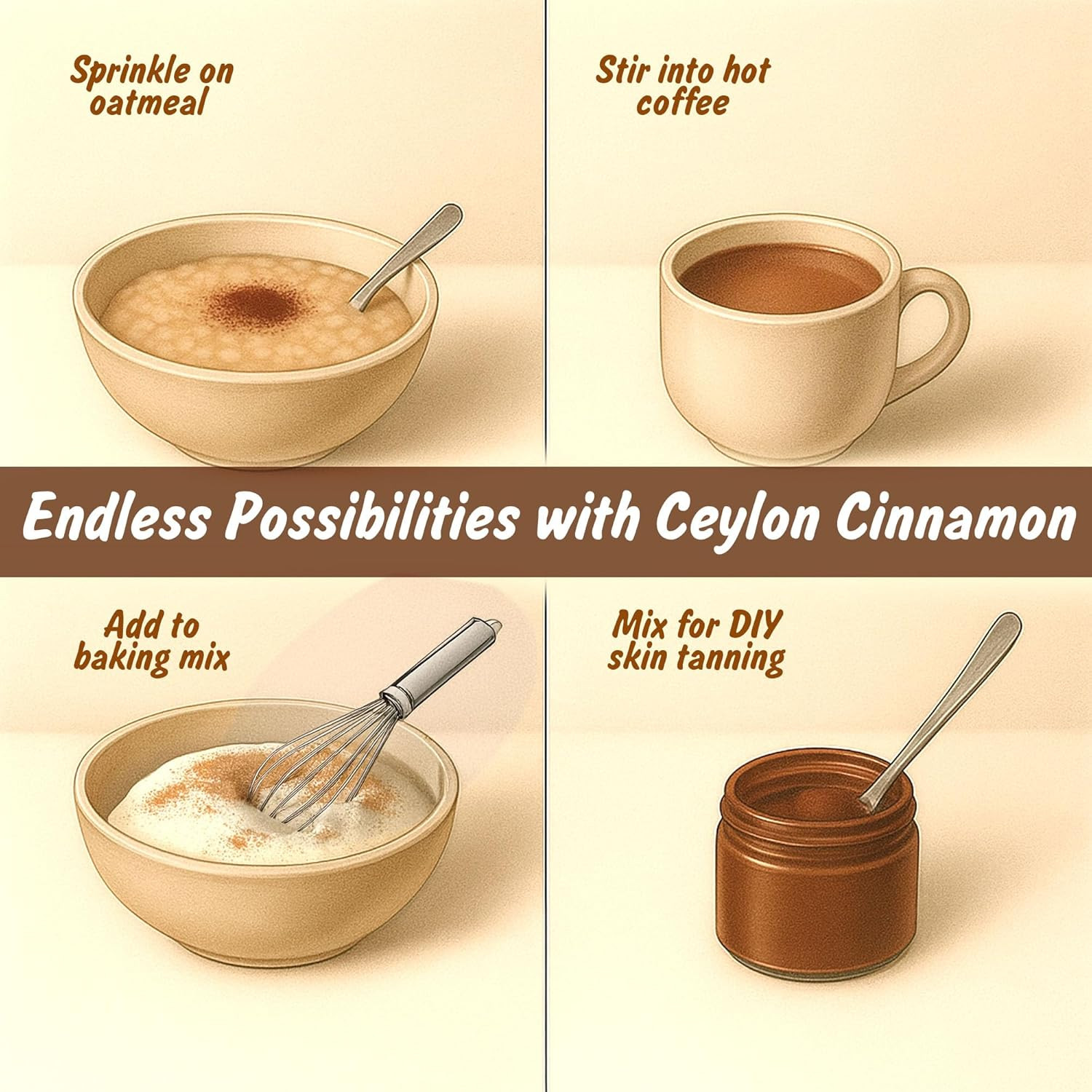 USDA Organic Ceylon Cinnamon Powder, Lab Tested for Heavy Metals, Resealable 4Oz