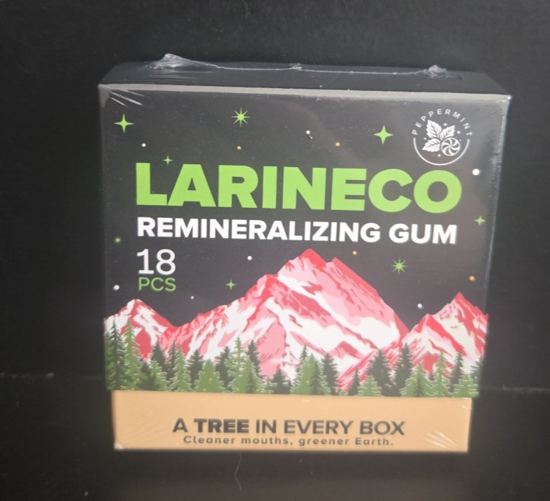 Larineco Remineralizing Peppermint Gum 1 pack 18 Pieces Sealed New.