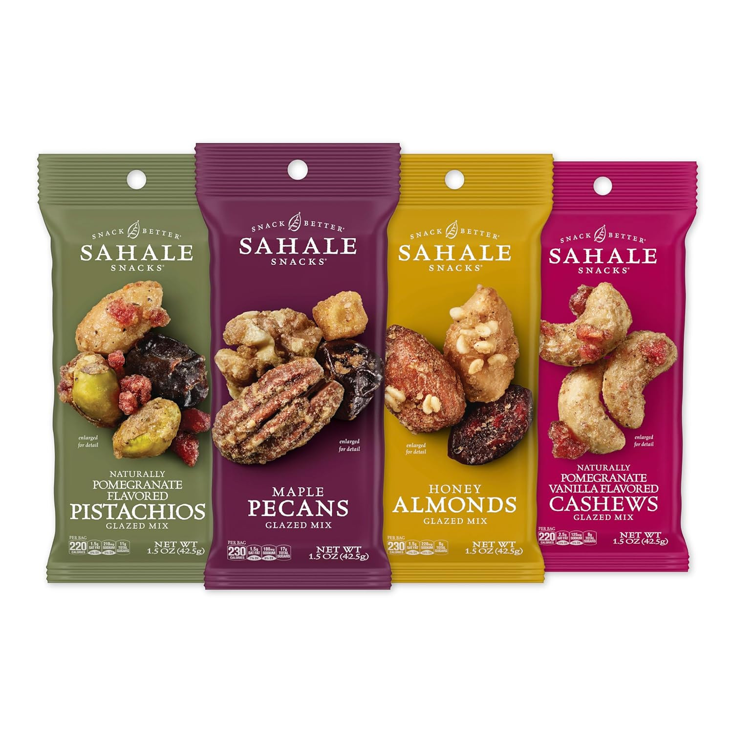 Sahale Snacks Glazed Mix Nut Blend Variety Pack, 1.5 Oz Grab & Go Bags (12 Total