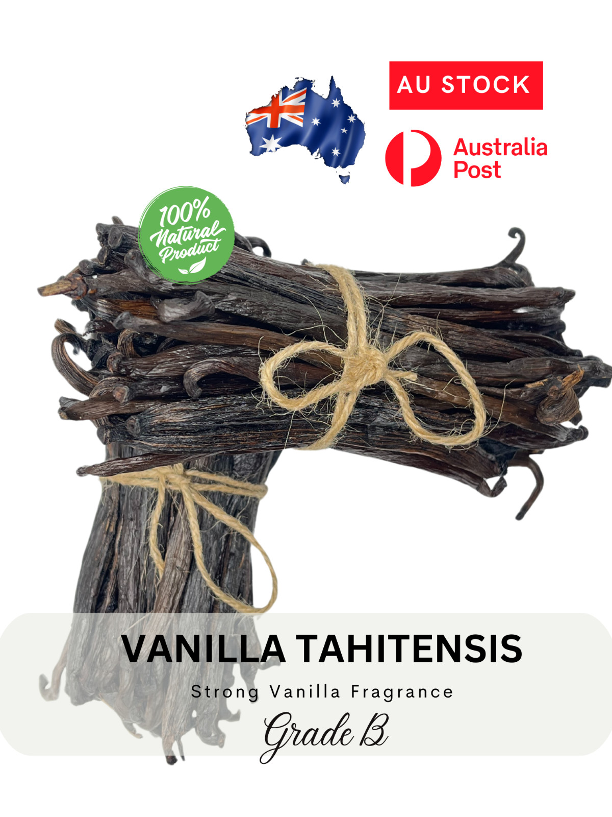 VANILLA BEANS GRD B, 12cm+, GREAT FOR EXTRACT 50 GR (20-25 Beans), free Postage