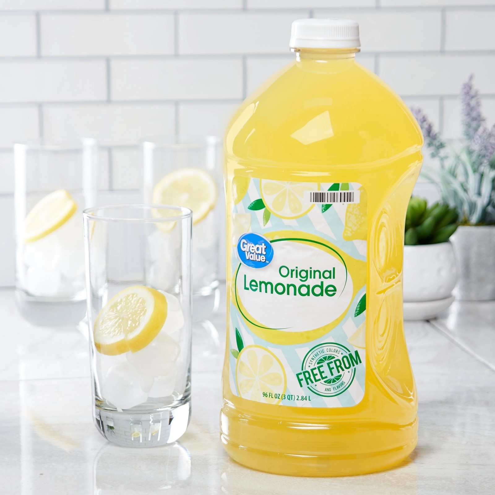 Great Value Original Lemonade, 96 fl oz each (2 Pack)