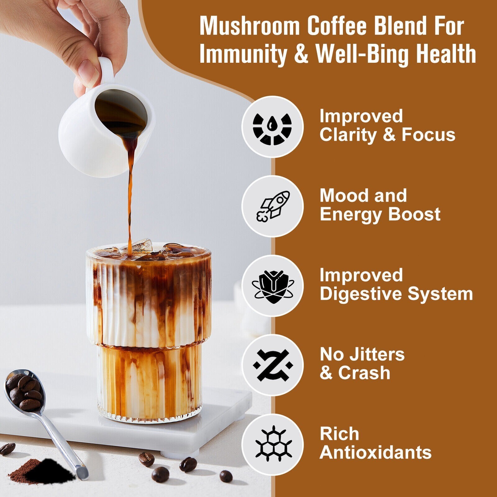 3 Pack Organic Mushroom Coffee 100% Authentic FREE SHIPPING Energy, Focus Immune
