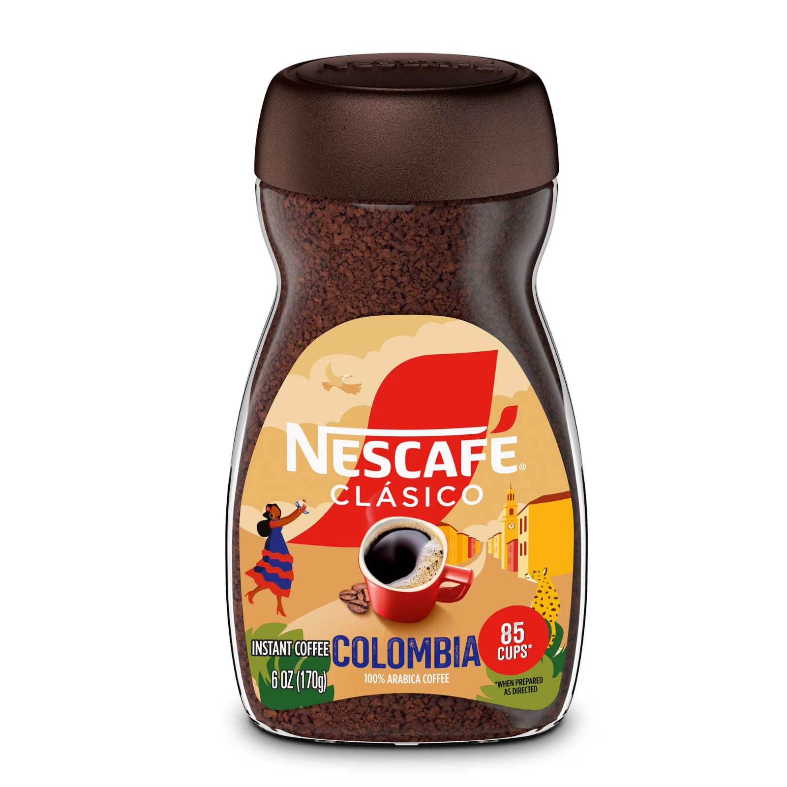 Nescafe Clasico Colombia Medium Roast Instant Coffee, 6 oz