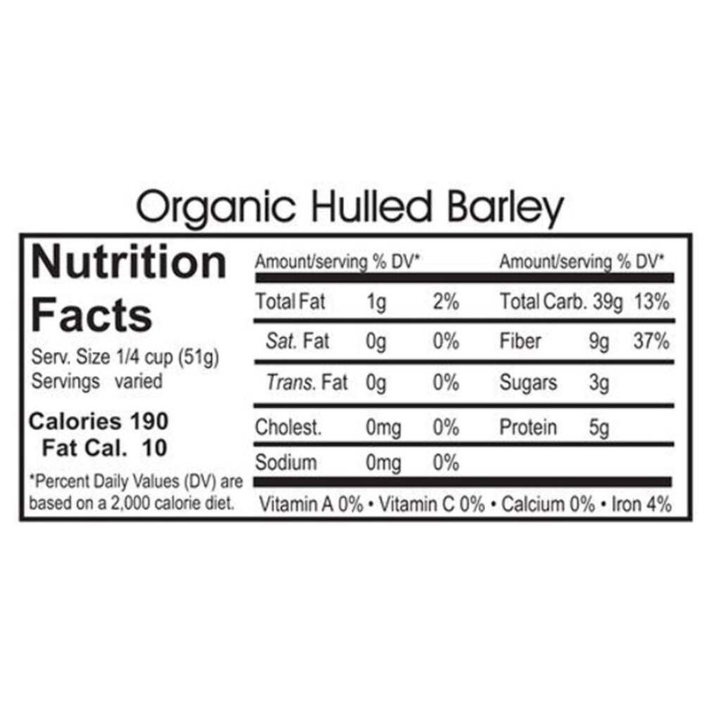 Organic Hulled Barley | 2 lb | Pack of 2 | Non-GMO | Shipping Included | Grain P