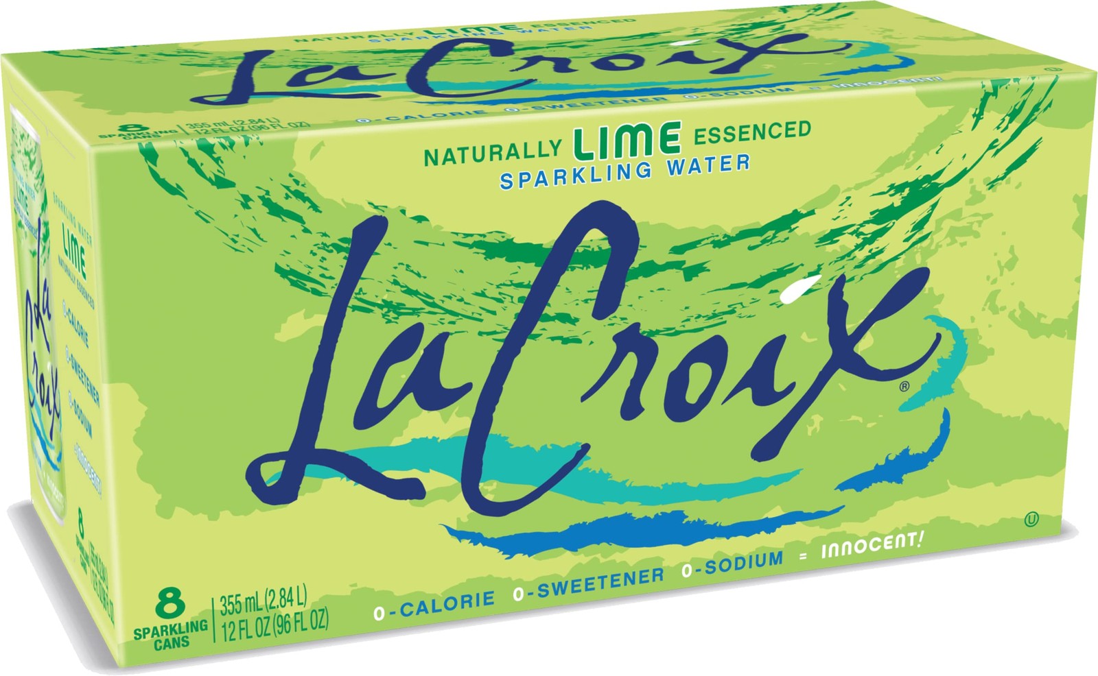 La Croix Sparkling Water, Lime, 12 Fl Oz (pack of 8) 96 (Pack 1)