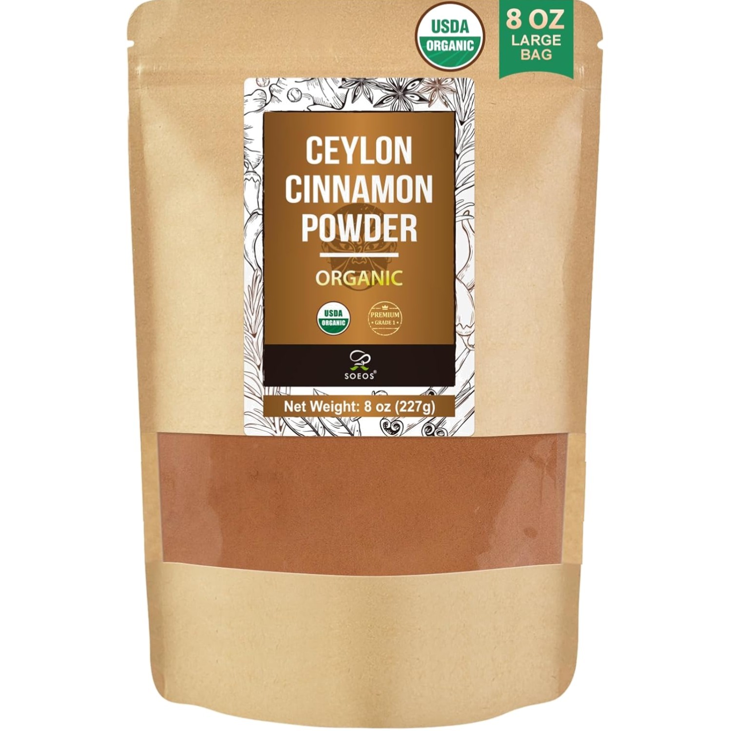 Organic Ceylon Cinnamon Powder 1lb Pure Ground Gluten Free