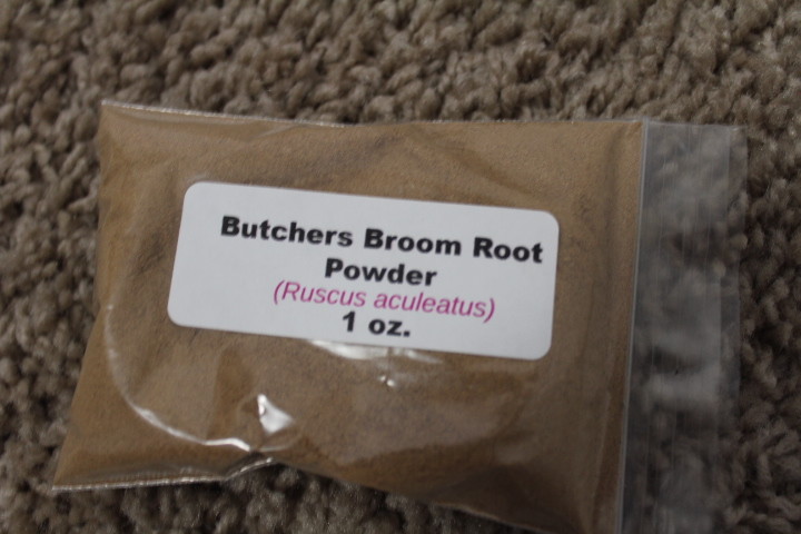1 oz. Butchers Broom Root Powder (Ruscus aculeatus)