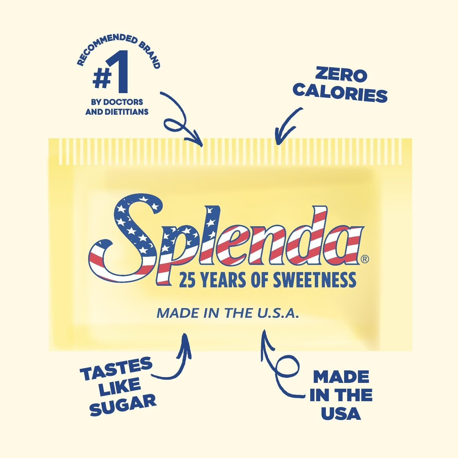 SPLENDA Zero Calorie Sweetener, 2000 Count Packets-FREE SHIP
