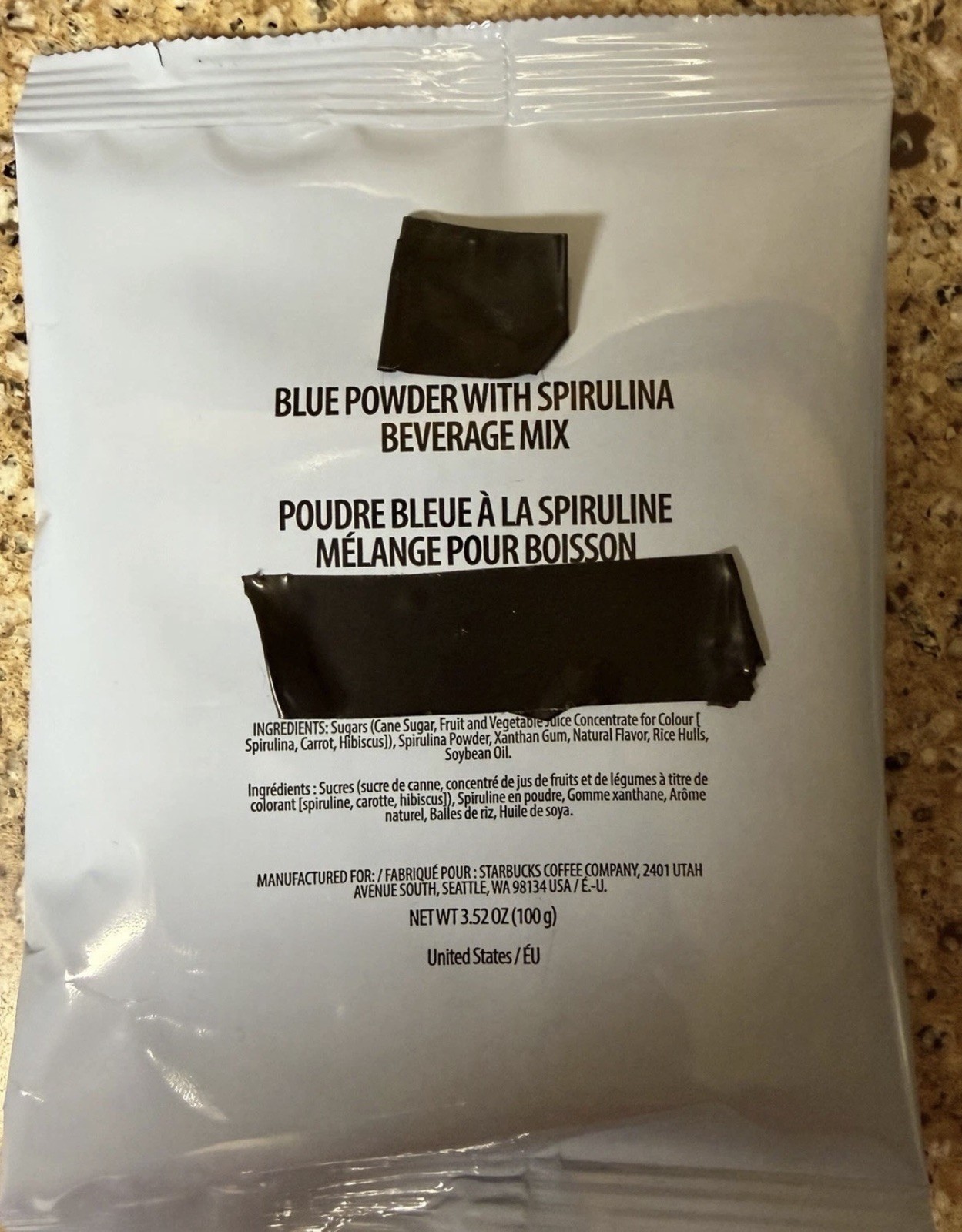 Blue Powder with Spirulina Beverage Mix Powder, 100 g