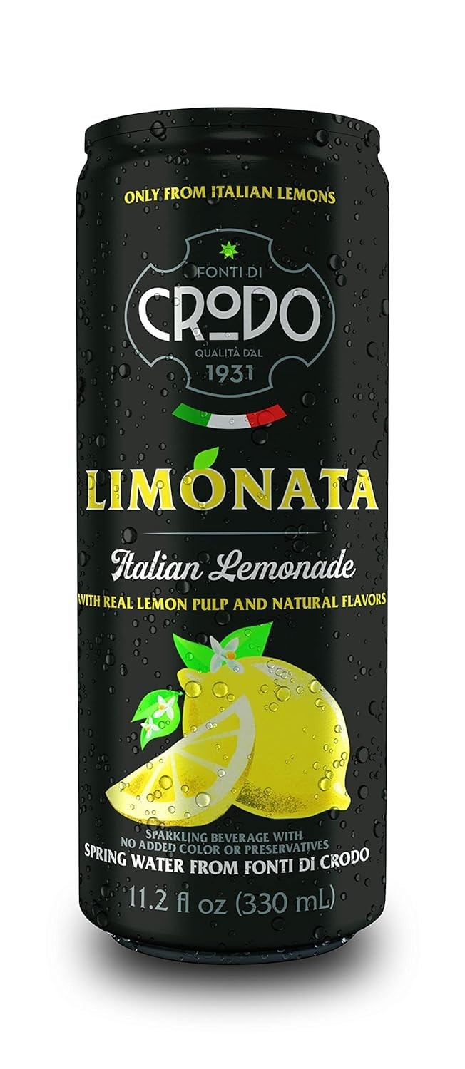 Fonti Di Crodo Limonata Italian Sparkling Soda 11.2 Oz – 4 Packs
