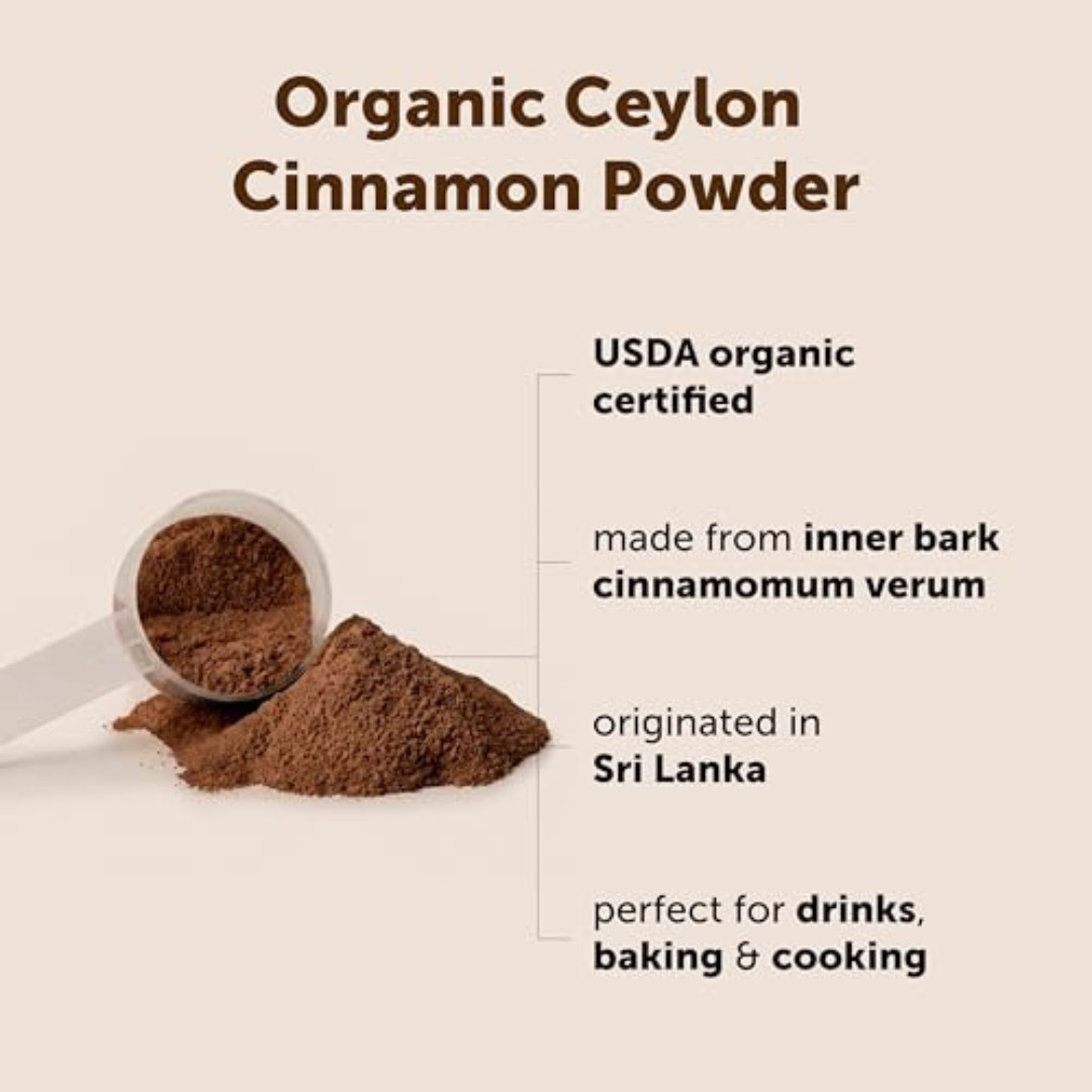 Organic Ceylon Cinnamon Powder, 2 lb | Premium Sri Lanka Source | Sweet & Earthy