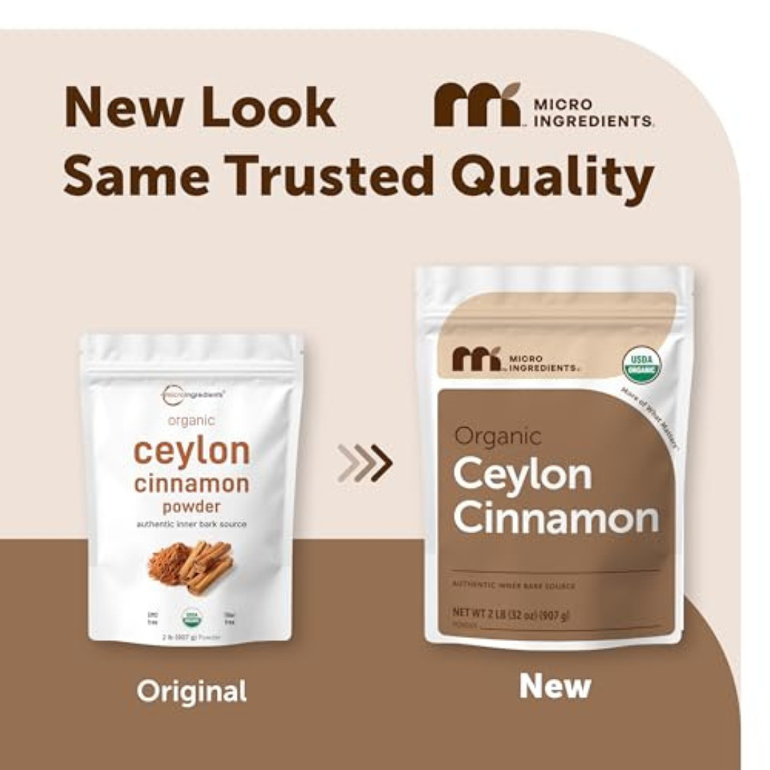 Organic Ceylon Cinnamon Powder, 2 lb | Premium Sri Lanka Source | Sweet & Earthy