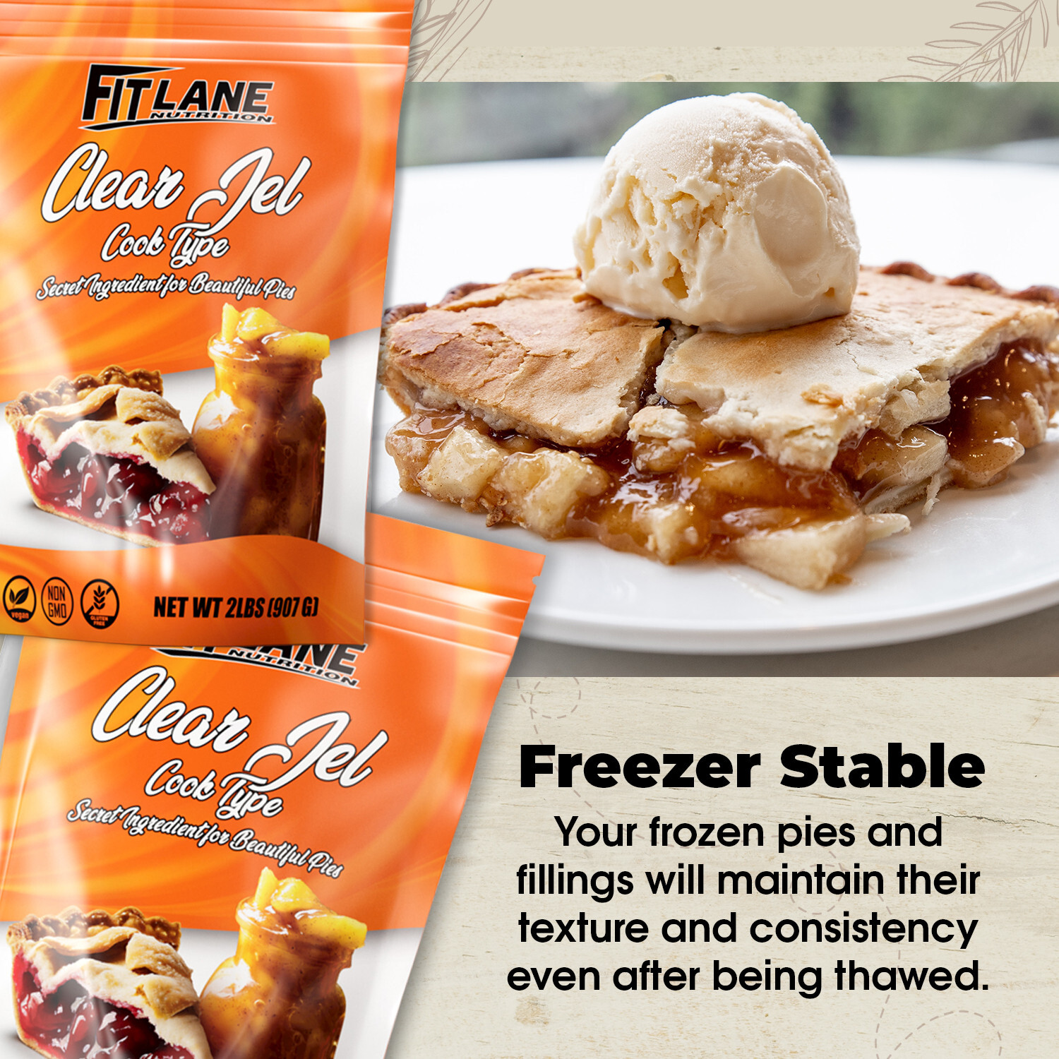 Clear Jel For Canning 4 lbs – Cook Type Corn Starch Powder for Pies and Baking