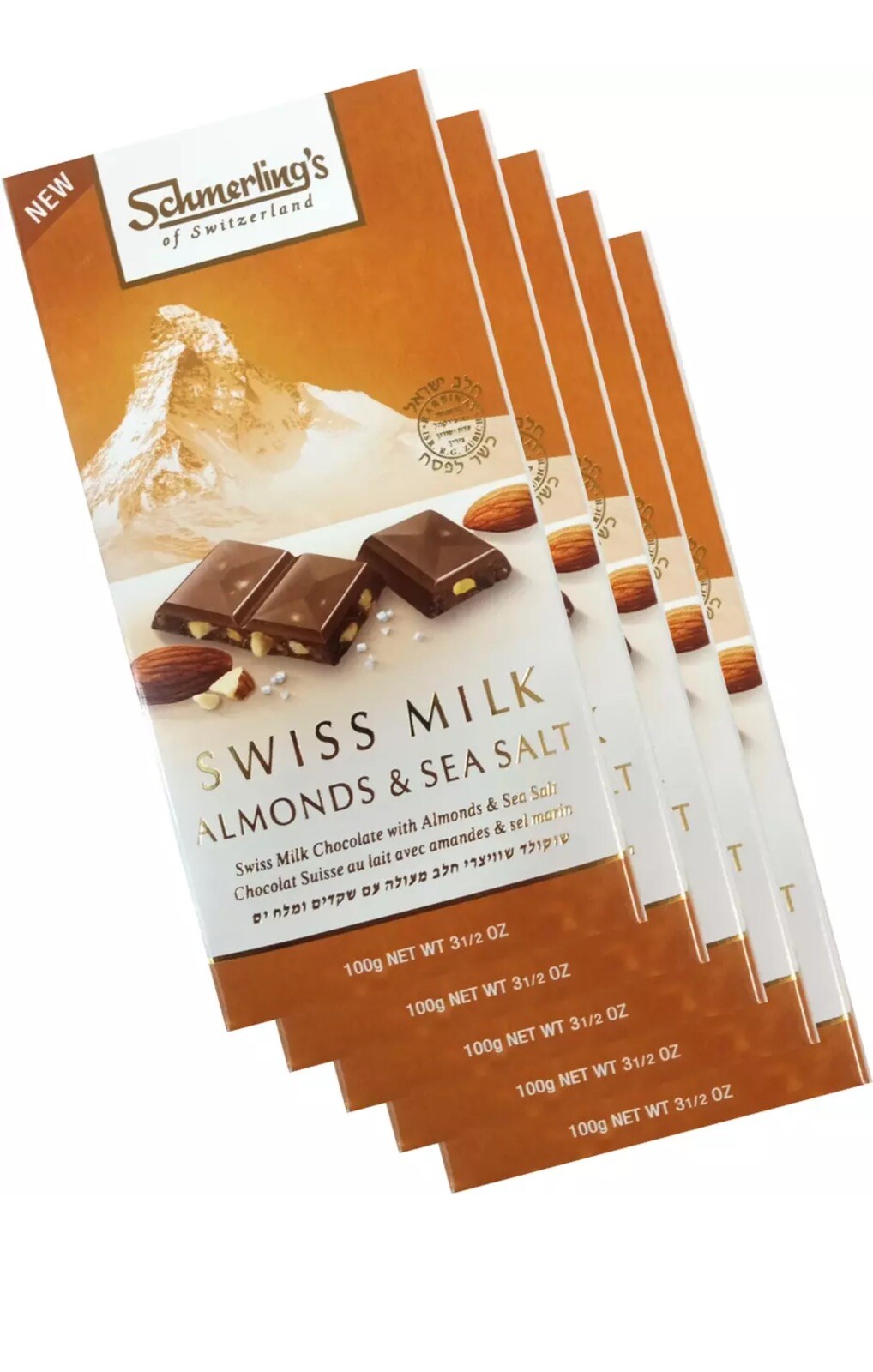 Schmerling’s – Swiss Milk Almonds & Sea Salt – Kosher For Passover (5-Pack)