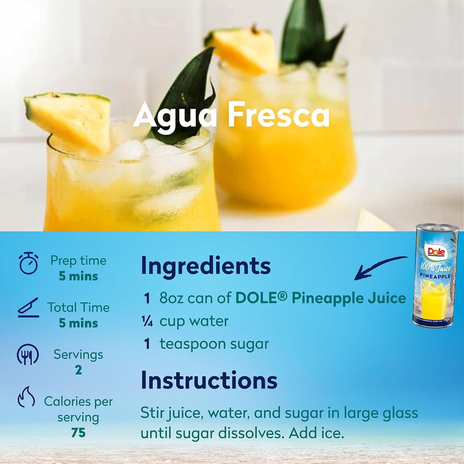 Dole 100% Pineapple Juice, 8.0 Fl Oz, Pack of 24 8 Oz (Pack 24)