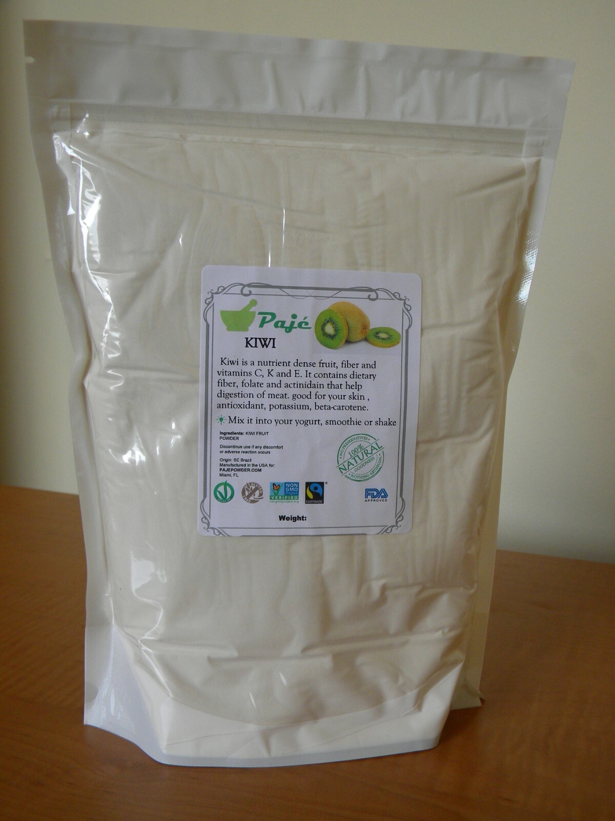 KIWI powder 8oz 16oz 1lb 32oz 2lb 4lb, VIT C ANTIOX help digestion of meat PAJE