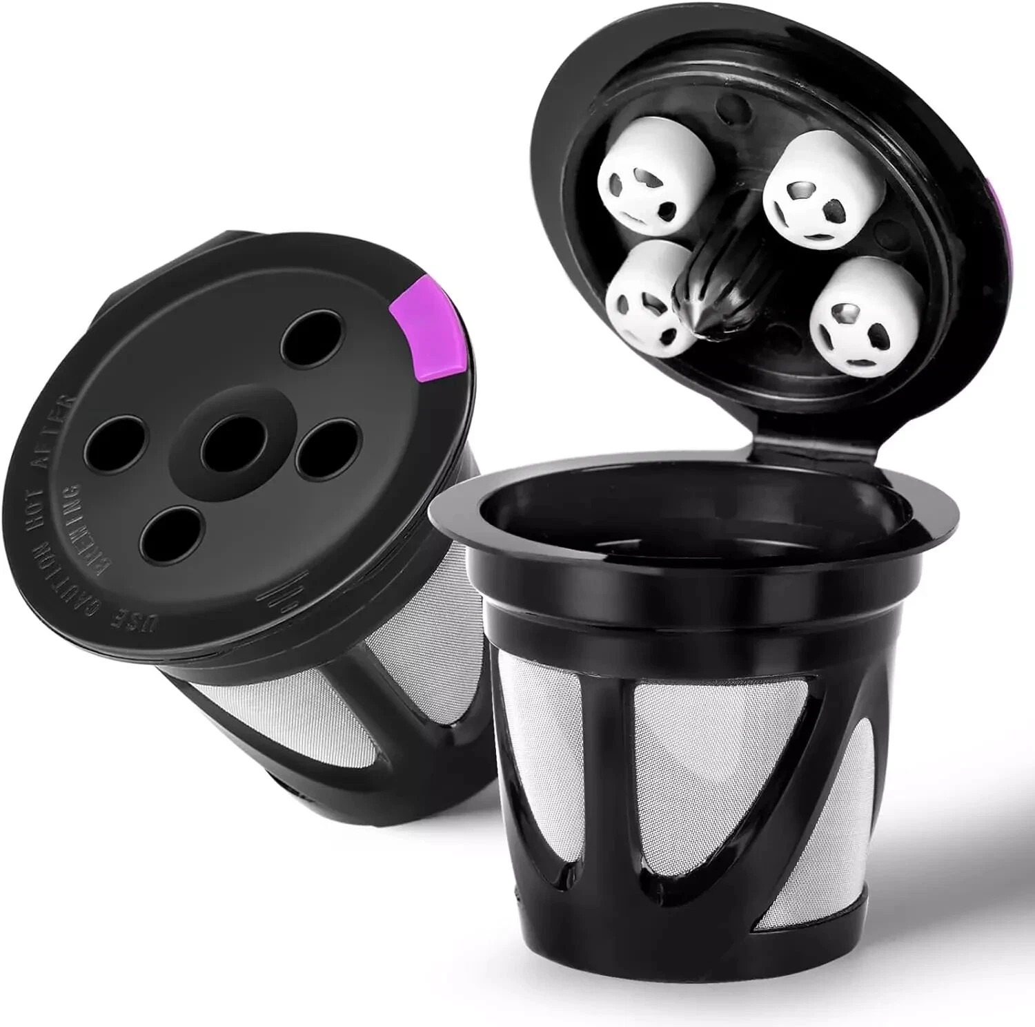 Reusable K Cups for Keurig 2-Pack Universal K CUP Refillable Coffee Pods with
