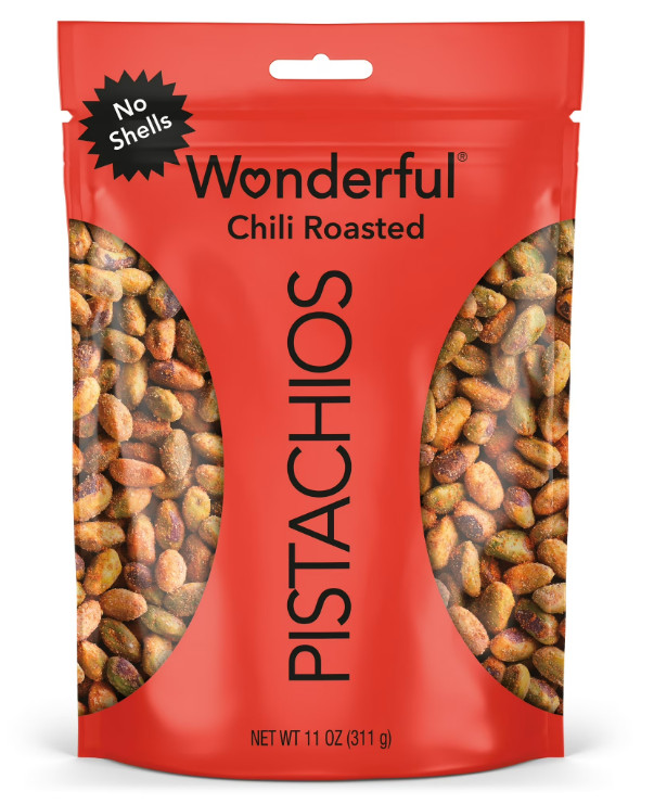 Wonderful Pistachios No Shells Chili Roasted Nuts, 11 Ounce Bag