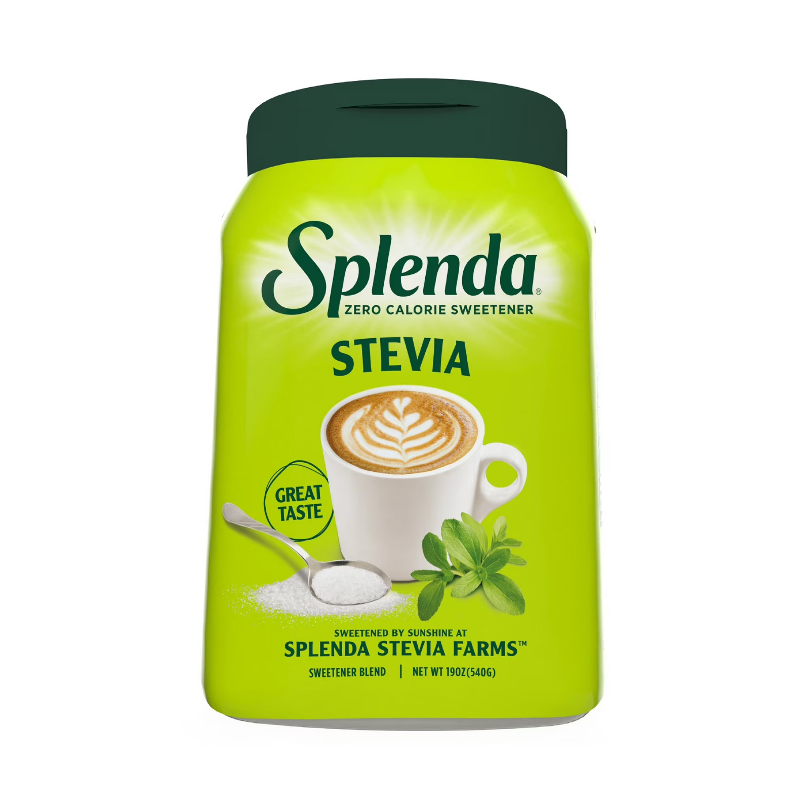 Splenda Stevia Zero Calorie Granulated Sweetener Flip-Top Jar, 19 oz