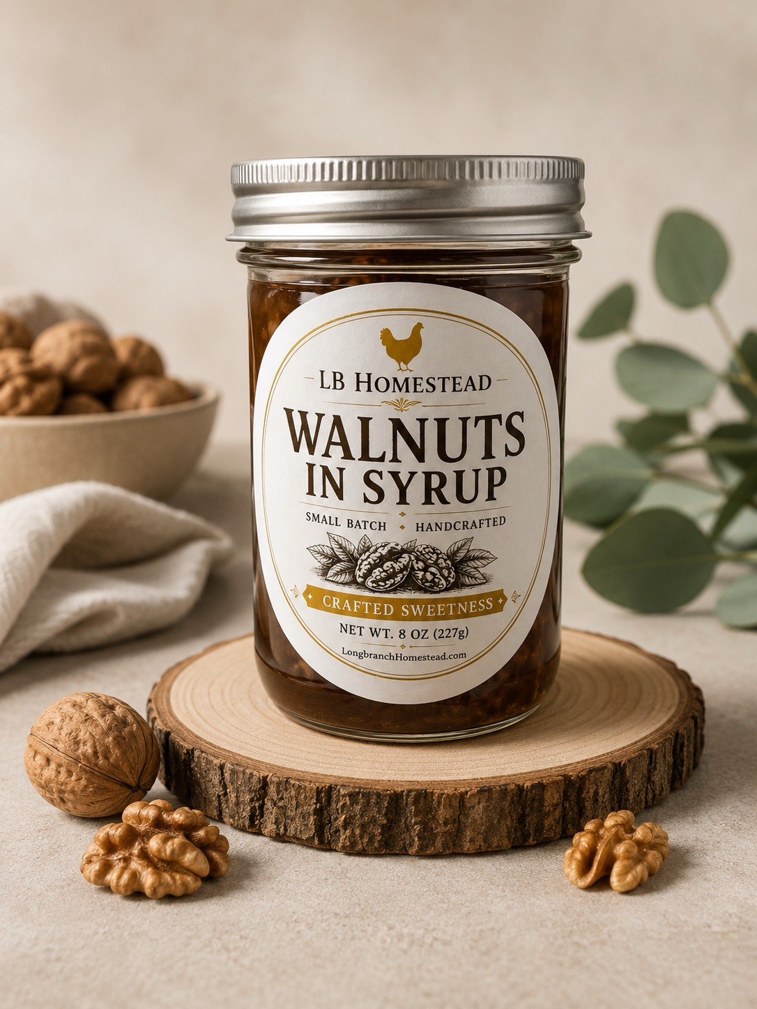 Walnuts in Syrup 8 oz (Wet walnuts)
