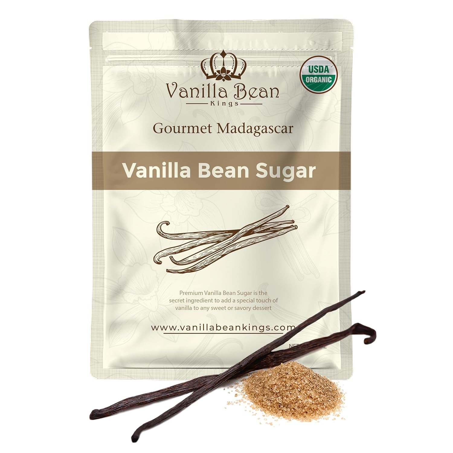 Organic Vanilla Bean Sugar – Made with Real Madagascar Vanilla Pods & Pure Cane