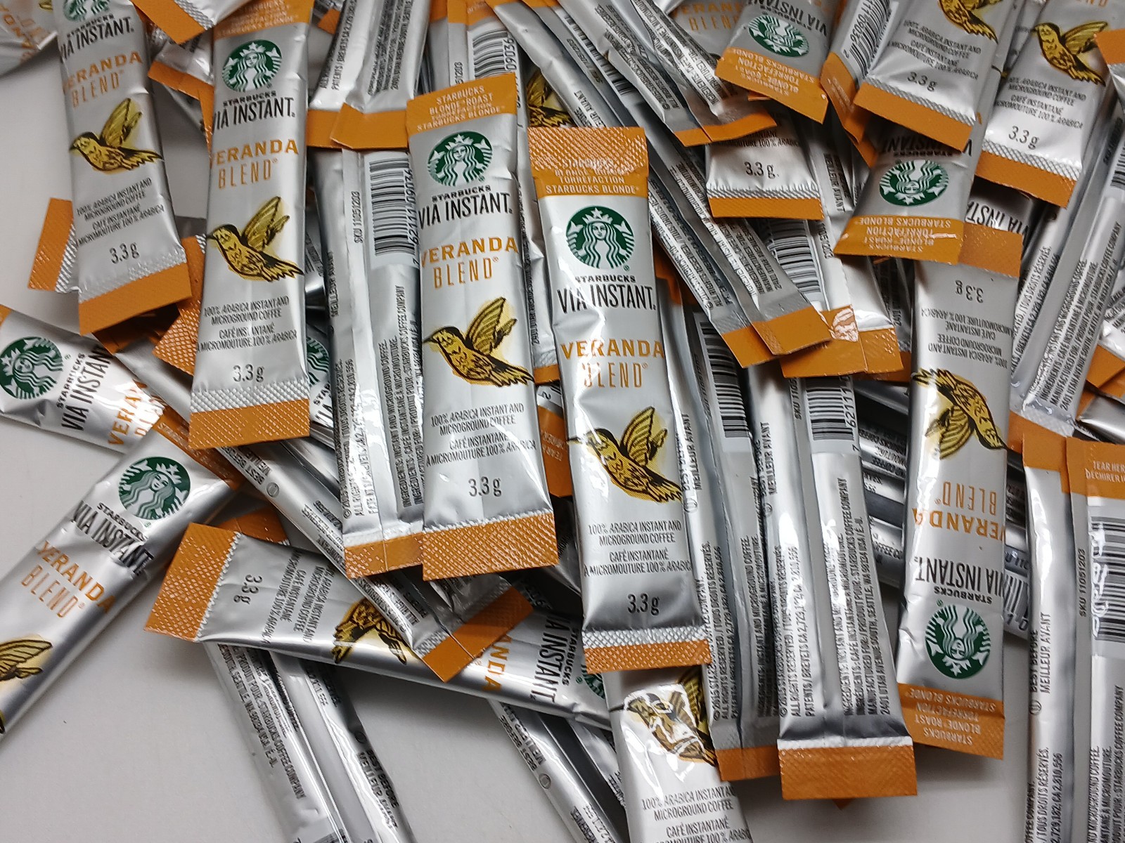 Starbucks VIA Instant Coffee Blonde Roast | Veranda Blend 50 Packets Bulk
