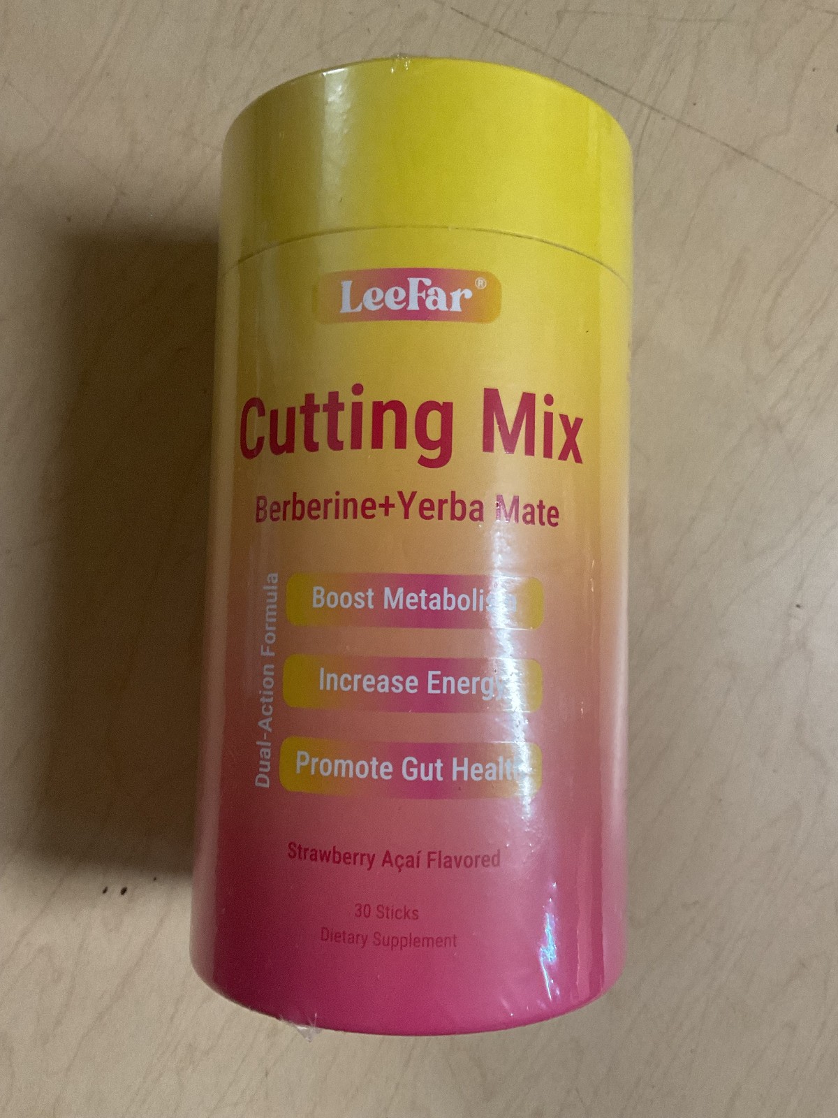 NEW LeeFar Cutting Mix Strawberry Acai Drink, 30 Sticks/Servings exp. 3/25/2028