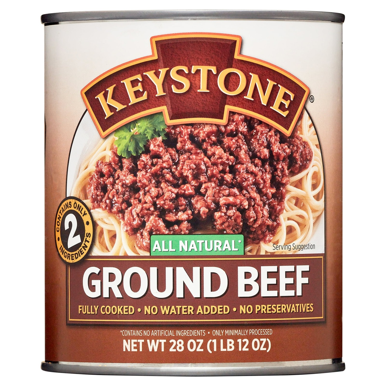Keystone All Natural Ground Beef, 28 oz Can (2 Pack)