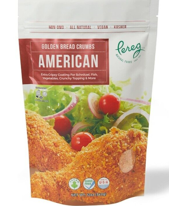 Pereg Golden Crisp Bread Crumbs American (12 Oz) Coat Schnitzel, Vegetables